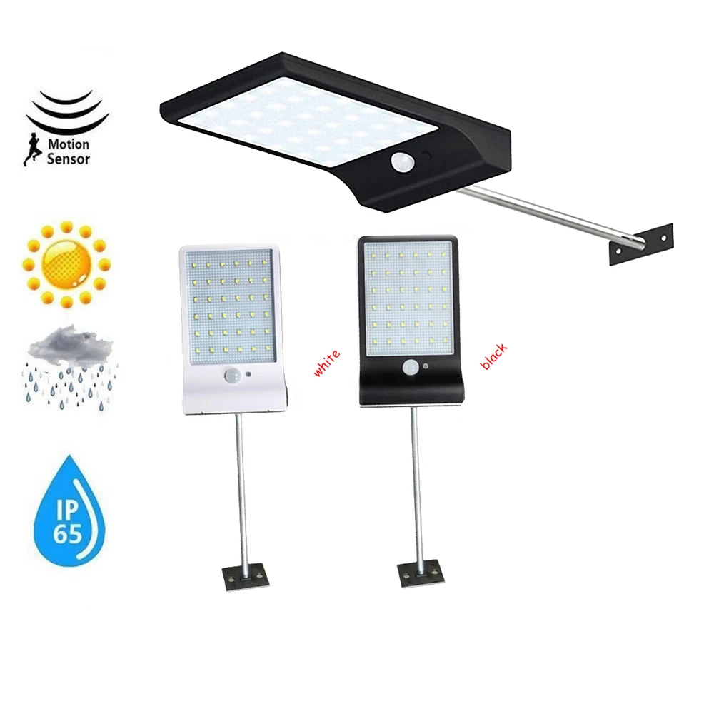

Aluminum pole 36 LED Wireless Solar Lamp Three Modes Outdoor Waterproof Solar Light Security Lights Wall Street Yard spotlights
