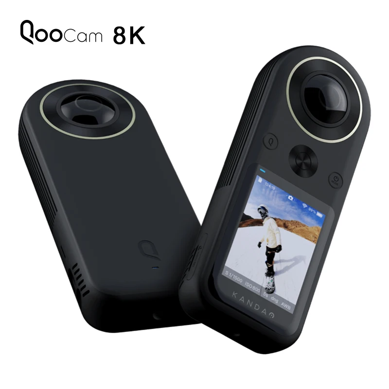 Kandao Qoocam-Cámara de Acción 8K 360 VR, con pantalla táctil de 2,4 pulgadas, 4K 360, transmisión en vivo, 8K, 30fps, 4K, 120fps, calidad de imagen de APS-C
