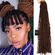 

18 24 36 inch Crochet Hair Nu Locs Curly Dreadlocks Braids Hair Soft Faux Locs Braiding Hair For Black Women 21Strand/Pack