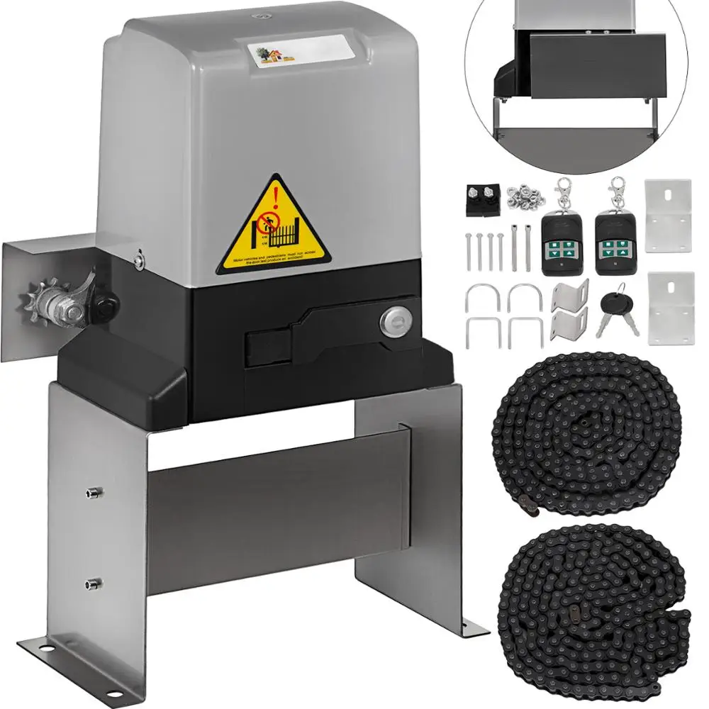 VEVOR Sliding Gate Opener AC600 1400Lbs with 2 Remote Controls Move Speed 43ft Per Min Basic Model