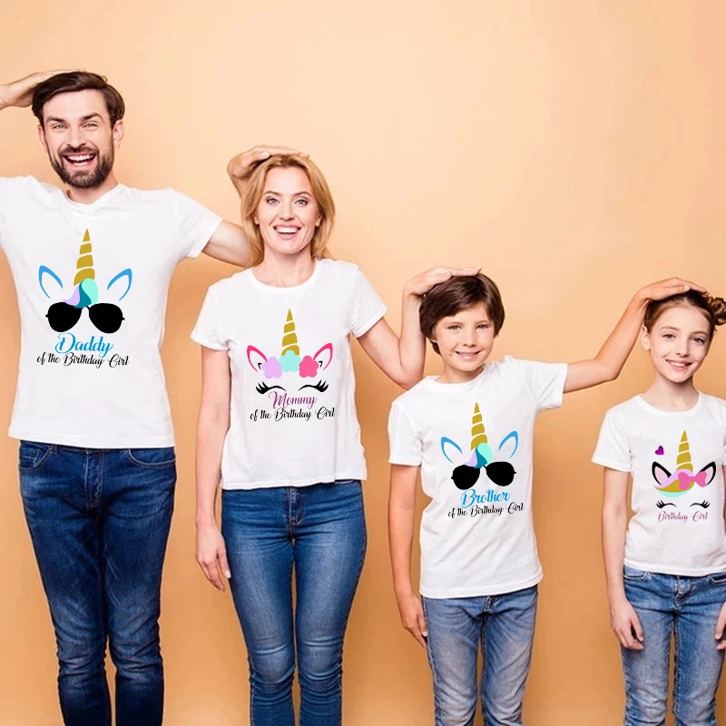 representante Cruel insertar Ropa a juego para Familia, Camisetas De Cumpleaños divertidas de aspecto  familiar, Tops de fiesta, unicornio, papá, mamá, hermano, hermana, niñas, 1  ud.|Trajes iguales de familia| - AliExpress