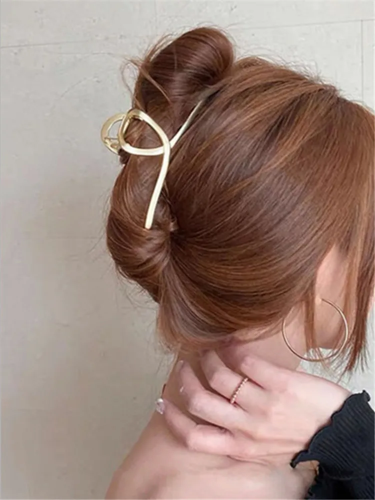 Exaggerated large matte metal hair clip European and American style hair clip headdress Women head clamp hair accessory hair clip hair headdress