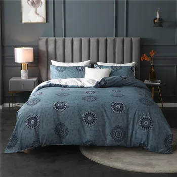

Bohemian Bedding Set Green Color Duvet Cover Single Queen King Size Bedlinen Brief Comforter Sets Dropshipping