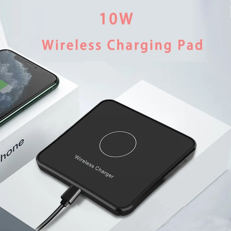 

10W Qi Wireless Charger For iPhone X/XS Max XR 8 Plus Wireless Charging Pad For Samsung S10 S20 Xiaomi 10 OnePlus 8