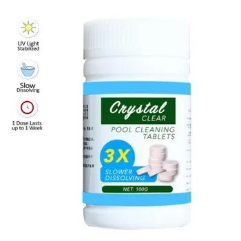 

100pcs Pool Cleaning Tablet Effervescent Spray Cleaner Glass Concentrated Cleaner Pool Cleaning Tablet Cleaning Tool