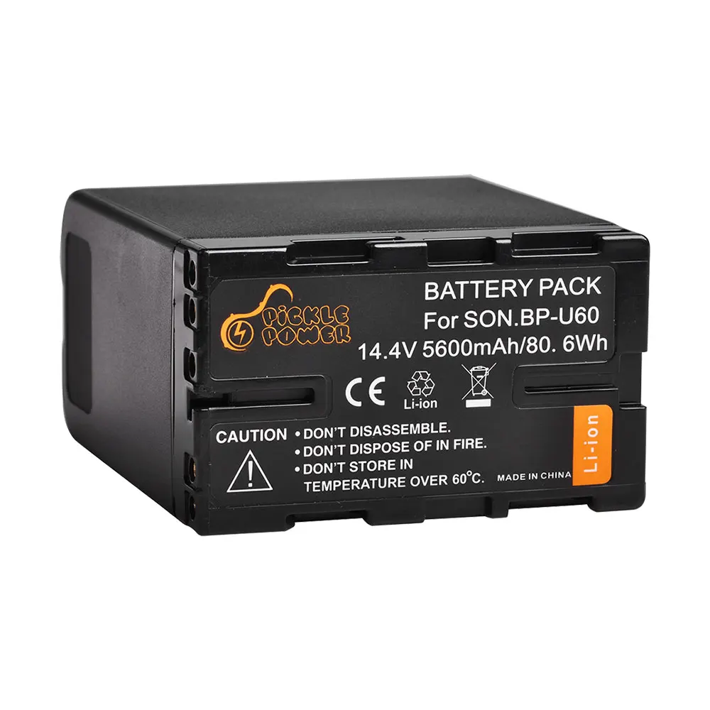 Batteria Bp-U60 5600Mah Per Sony Pmw Ex1 Pmw Ex1R Pmw Ex3 Pmw F3 Pmw F3K Pmw F3L Pxw-Fs5 Fs7 Ex280 Bp-U30