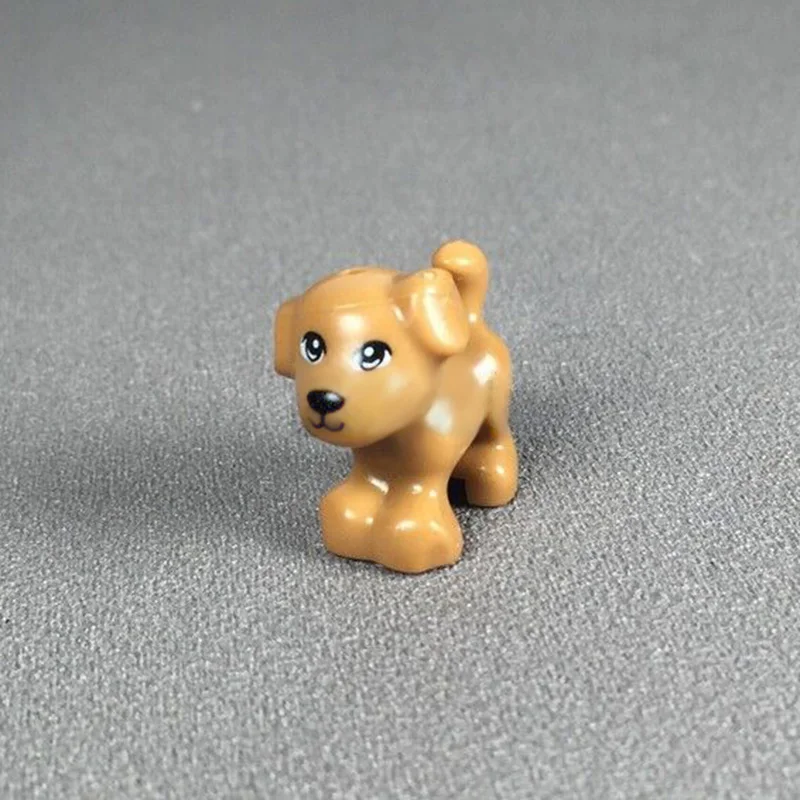 5Pcsset Animal Figures MOC Accessories Model Buidling Bricks Pet Dog Poodle Shepherd Building Blocks Kids DIY Toys (4)