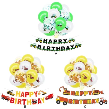 

Besegad Construction Dump Truck Theme Birthday Party Decorations Kit Including Balloons Hanging Banner for Children Kid Toddlers