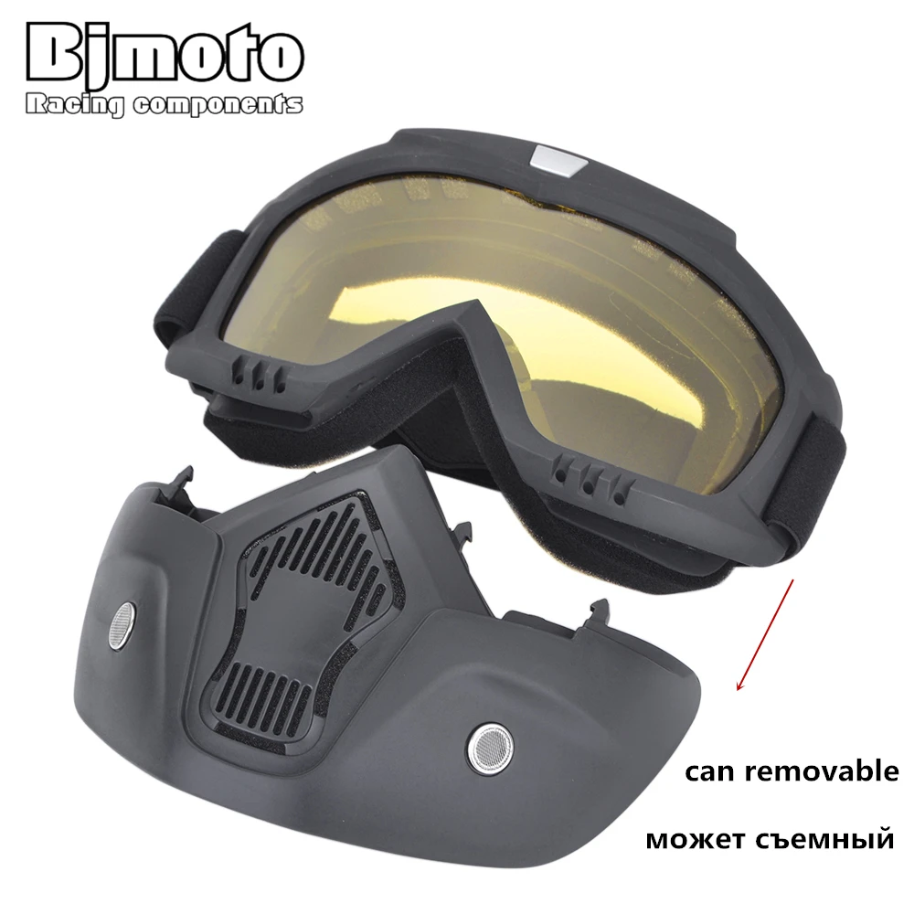 BJMOTO мотоциклетные очки грязный велосипед очки для мотокросса анти-искажение пылезащитный анти ветер очки с маска для лица очки