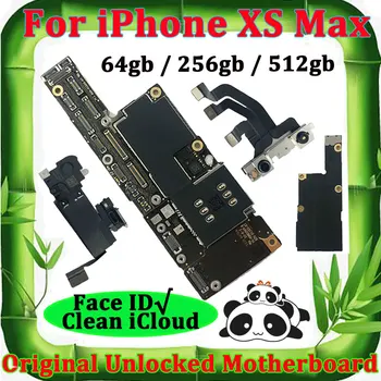 

Original Motherboard for iPhone XS MAX mother board remove iCloud iphone xs MAX Main board with IOS System Logic board FACE ID