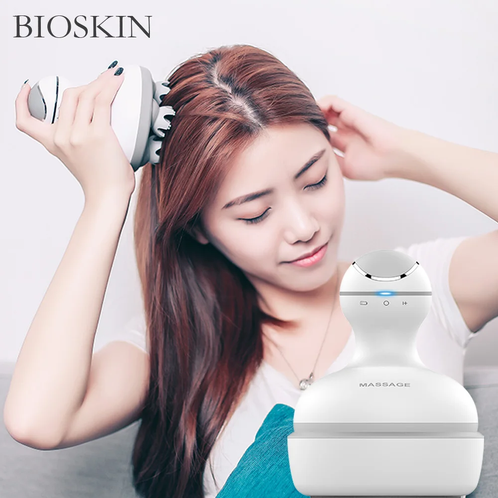 Bioskin Smart головы массажер зарядка через USB Беспроводной головка электрический