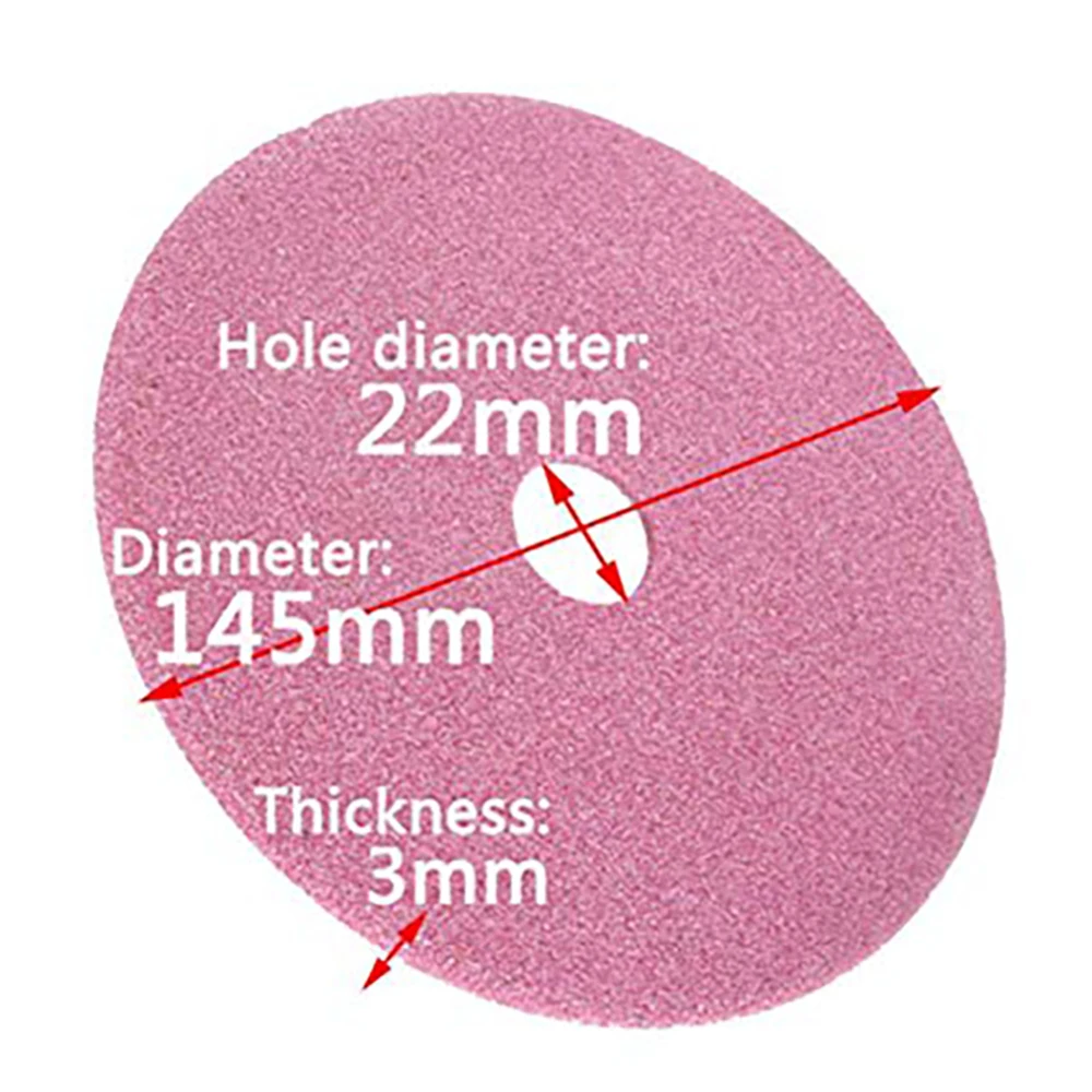 145x22x3mm Grinding Wheel Disc Grinding Pad 3 mm Thick Grinding Wheel For Cutting&Polishing Edge of Chain Saw Teeth Sharpener