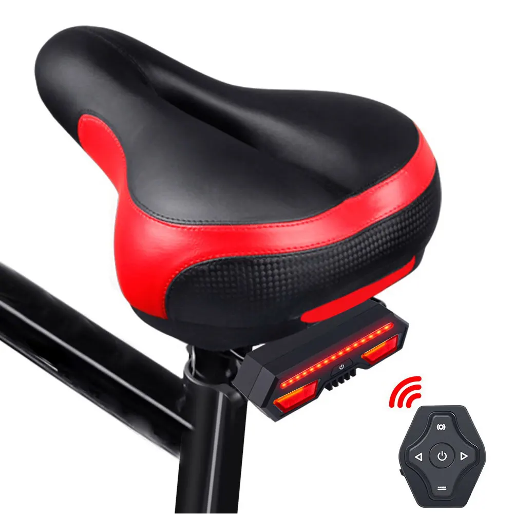 Bike Tail Light with Turn Signals Wireless Remote Control Bicycle Tail Light Safety Brake Lights and Warning Light 2200mAh USB