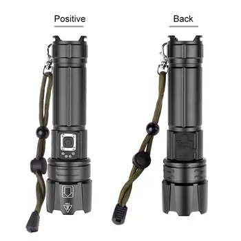 

Flashlight USB Rechargeable Potable Flashlamp Zoom Torch Light Outdoor Use Flashlight Zoomable Super Bright