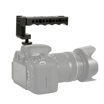 

SLR DSLR Handle Extender Mount Video Stabilizing Durable Lift Aluminum Alloy Double Hot Shoe Easy Install For Sony A7 Etc