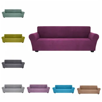 

Solid Color Sofa Covers for Living Room Polyester Modern Elastic Corner Couch Cover Slipcovers Chair Protector
