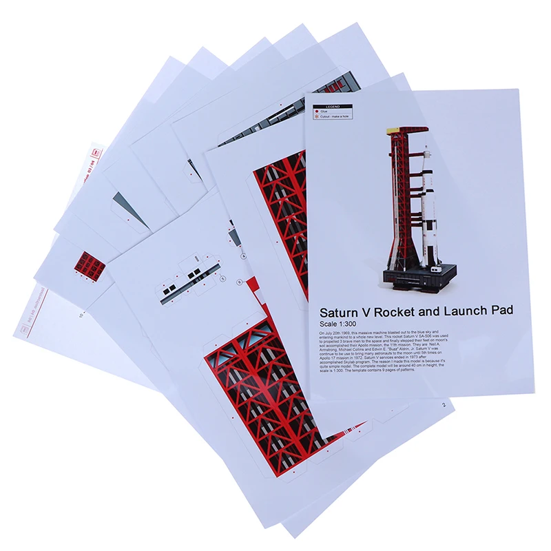 1:300 Saturn V Rocket paper 37 см модель головоломка руководство пространство 3D DIY бумага Оригами художественная игрушка