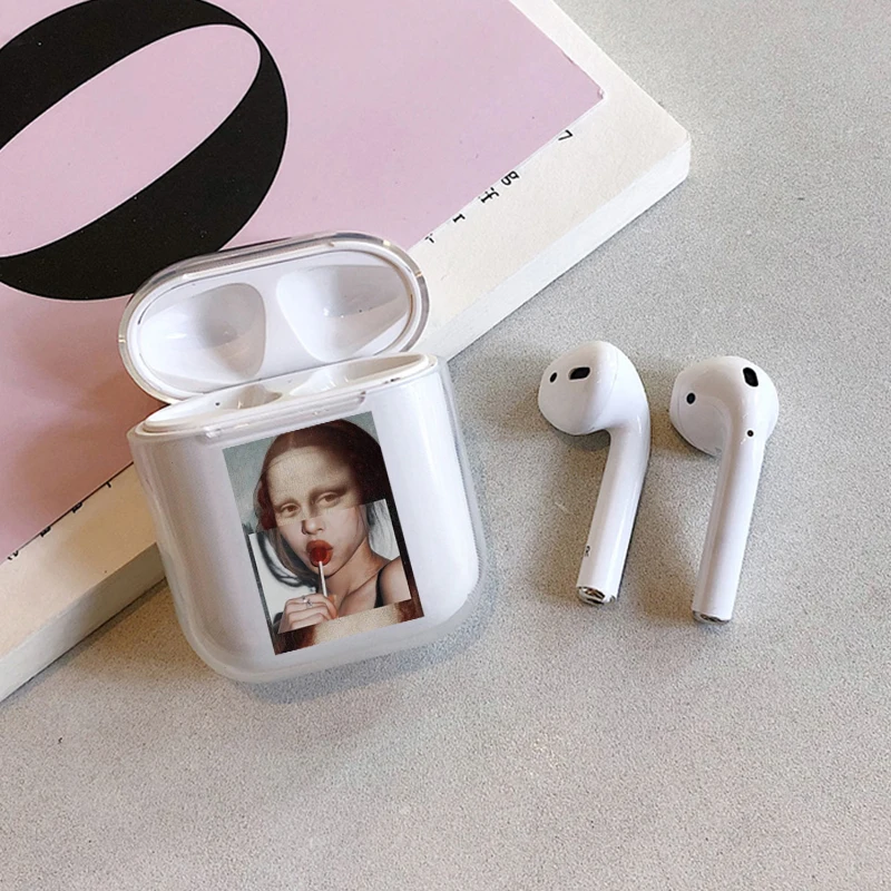 Чехол для Apple airpods чехол смешное искусство Статуэтка Прозрачный bluetooth наушники чехол для Airpods 1 2 наушников Мягкий силиконовый чехол