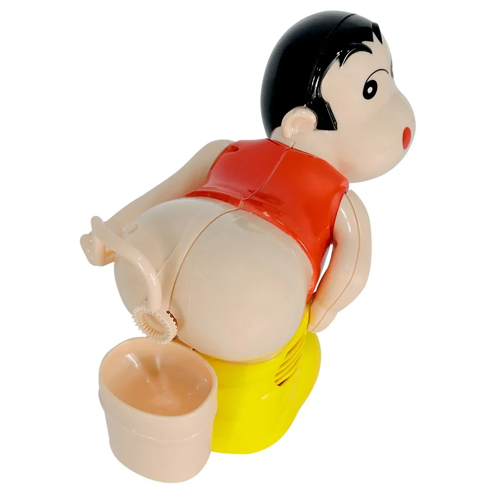 Crayon Shin-chan Bubble Machine забавная пузырчатая палочка, детские игрушки, пукающая автоматическая машина для создания пузырей, пистолет для пузырей, пластиковые игрушки