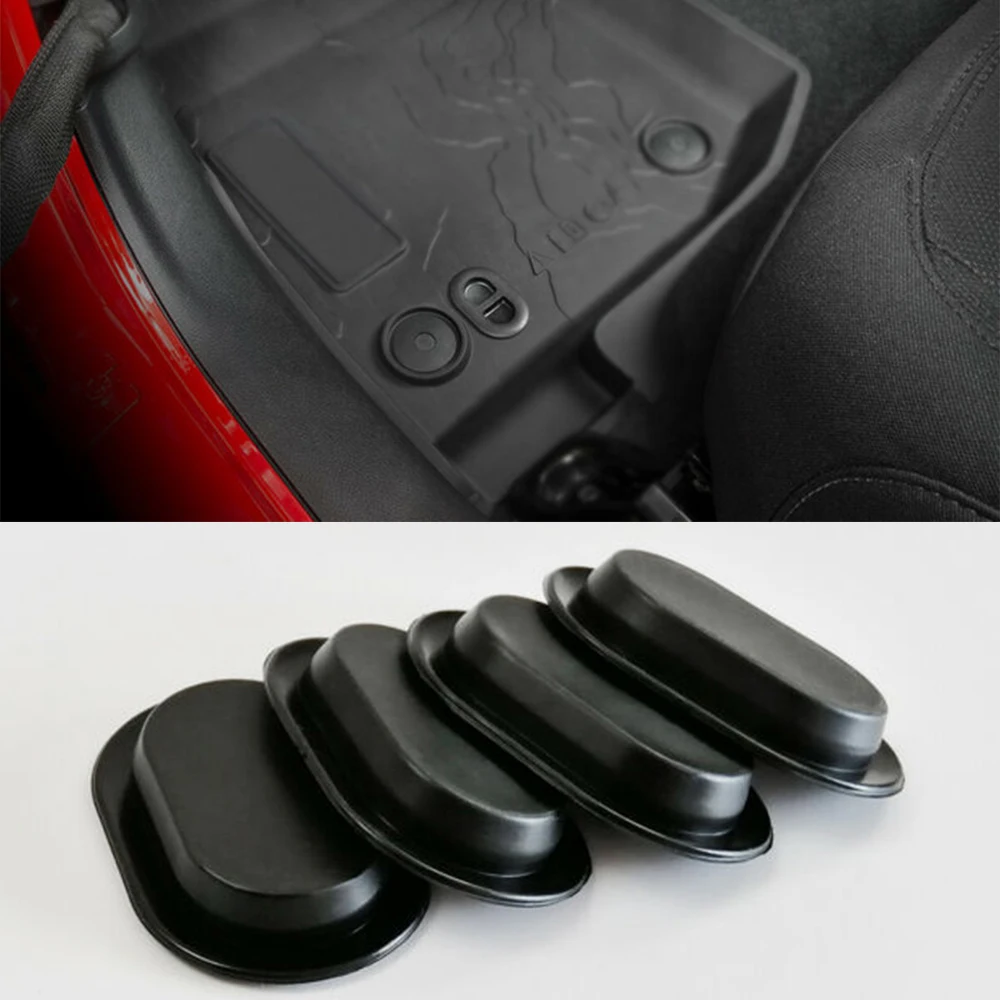 High Quality Black Rubber 4PCS Oval Floor Pan Drain Plug For Jeep