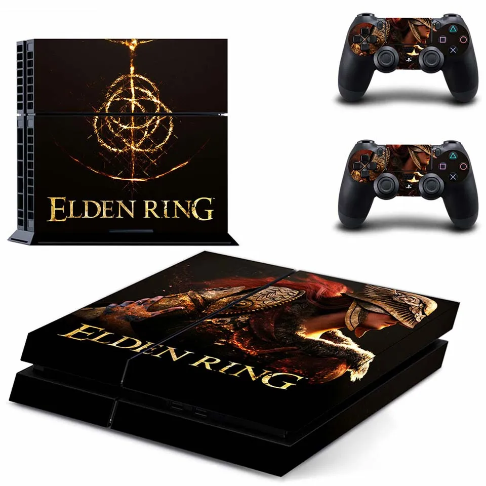 GYTM2677 Elden кольцо виниловые наклейки стикеры на кожу чехол для sony Playstation 4 PS4 консоли и два контроллера - Цвет: GYTM2677
