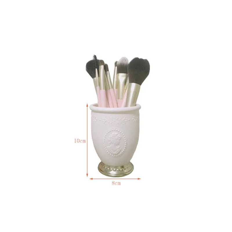 

High Grade Emboss Makeup Brush Organizer For Cosmetics Plastic Box Desktop Grocery Storage Tube