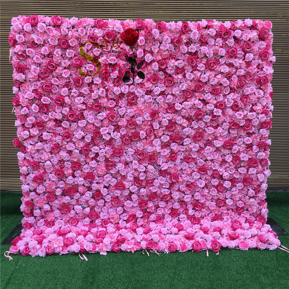 SPR Wholesale Flores Artificiais Floral Backdrop Restaurant Decoration Wedding Party Events Artificial Wall Flowers