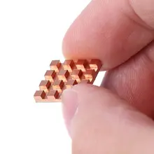 1pc Nieuwe Koperen Koellichaam Terug Heatsink Cooler voor VGA GPU DDR DDR2 DDR3 Ram-geheugen IC Chipset MOS cooling 13x13x2MM(China)