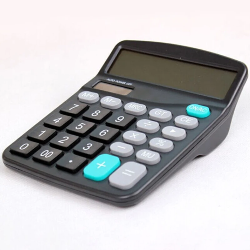 

Home Calculator Large Powered Office Solar/Battery 12-Digit Calculator Buttons Desktop Parts Durable