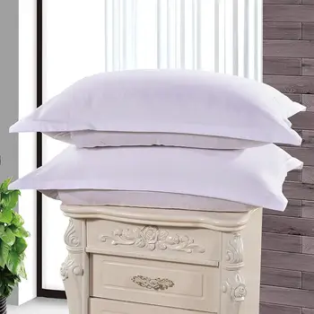 

50 1pc Solid Color Pillow Case Cover 100% Polyester Brief Pillowcase Knitted Textile Home Hotel Use 48cm*74cm XF336
