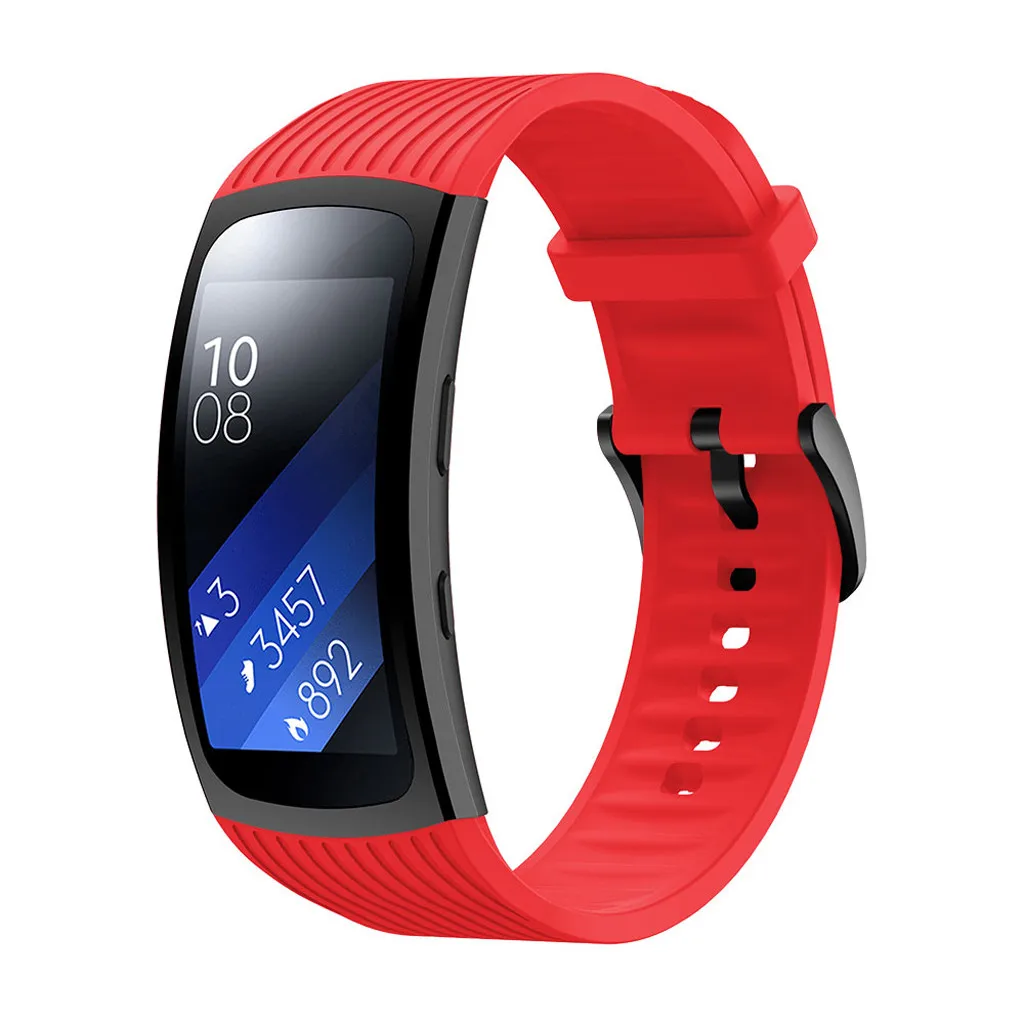 Ouhaobin ремешки для часов samsung gear Fit2 Pro спортивный мягкий силиконовый ремешок мужчин