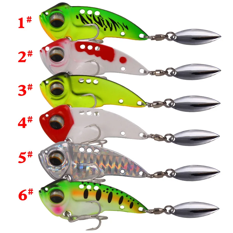 

6Pcs Metal VIB Blade Lure 8.5g 12.5g 17g Sinking Vibration baits Artificial Vibe for Bass Pike Perch Fishing Wobblers