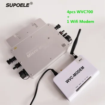 

Waterproof IP65 MPPT Solar Grid Tie Micro Inverter WVC700 Microinverter 4PCS With 1 Set Wifi WVC Modem For Solar On Grid System