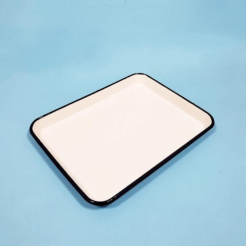 Enamel tray,Enamel square plate,30*40cm,Laboratory rectangular chemical chemical acid and alkali resistant tray