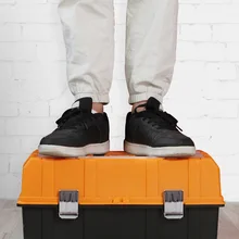 17 дюймов Чехол для хранения, ящик для инструментов, органайзер, портативный, практичный, три слоя, большая емкость, складной, для ремонта, крепкий, многофункциональный