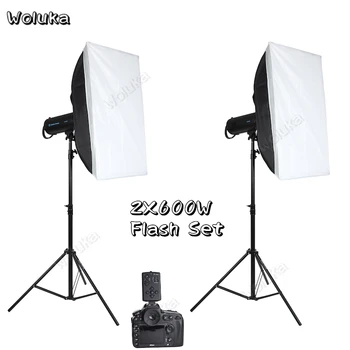 

Flash Light Set 600W GN150 with 2 Softbox Light Stand Kit Professional Photo Studio For Advertising Product Photography CD50 T10