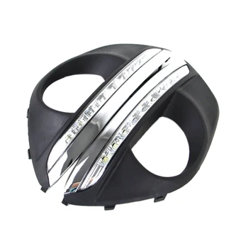 

For Hyundai Santa Fe 2010-2012 White SMD LED Driving Light Fog Lamp Cover DRL