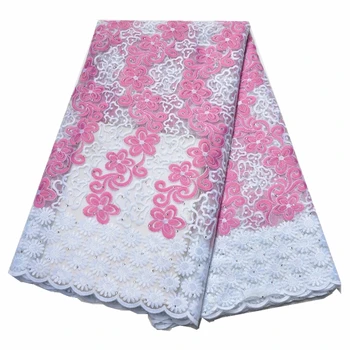 

african lace fabric materials 3d flower lace fabric bridal 5yards piece for women dress tulle lace 2019 high quality lace trim