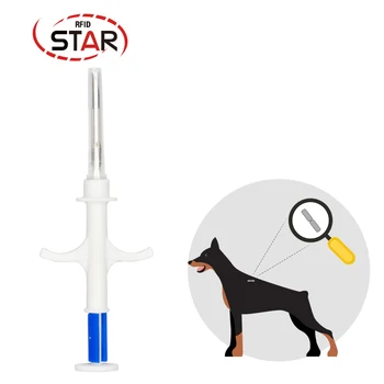 

60pcs Mini injectable Rfid Animal Pet Dog Microchip EM4305 ISO FDX-B 134.2KHz Dog Cat Horses Microchip Tag With Syringe