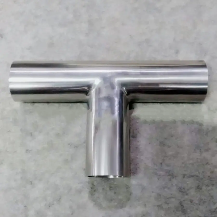 51Mm 2 "Pipe Od Butt Saldatura Auto Tee 3 Vie 3A Sus 304 Raccordo Sanitario In Acciaio Inossidabile Splitter Birra Homebrew Vino