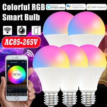 Smart LED Light Bulb Led Color Changing Lamp E27 B22 Dimmable Light AC85-265V Led RGB Wifi or IR Control Smart Bulb With Tuya