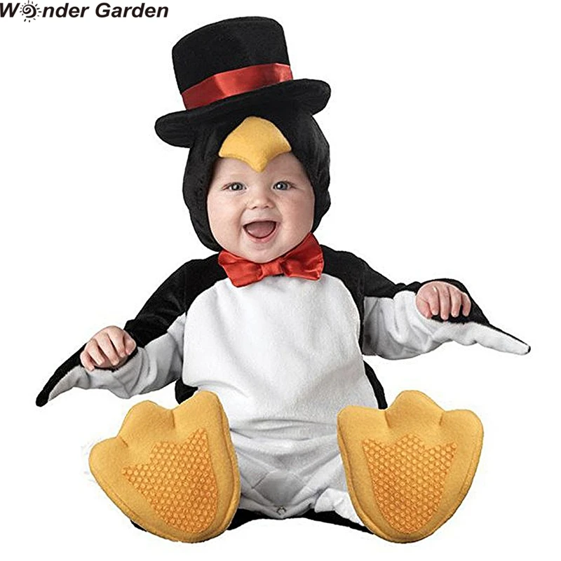 Wonder Garden Infant Toddlers Baby Penguin Halloween Party Cosplay Costumes Christmas Purim Holiday Jumpsuit | Тематическая одежда