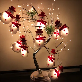 

LED Christmas Snowman Strings Christmas Tree Holiday Party Decoration Lantern рождество atmosphere home light string decoration