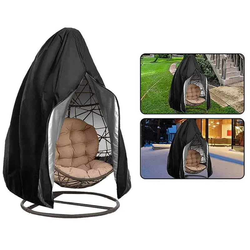 Garden Furniture Sets Waterproof Cover With Zipper Outdoor Rock Chair Rainproof Canopy Hanging Eggshell Dust Covers | Дом и сад