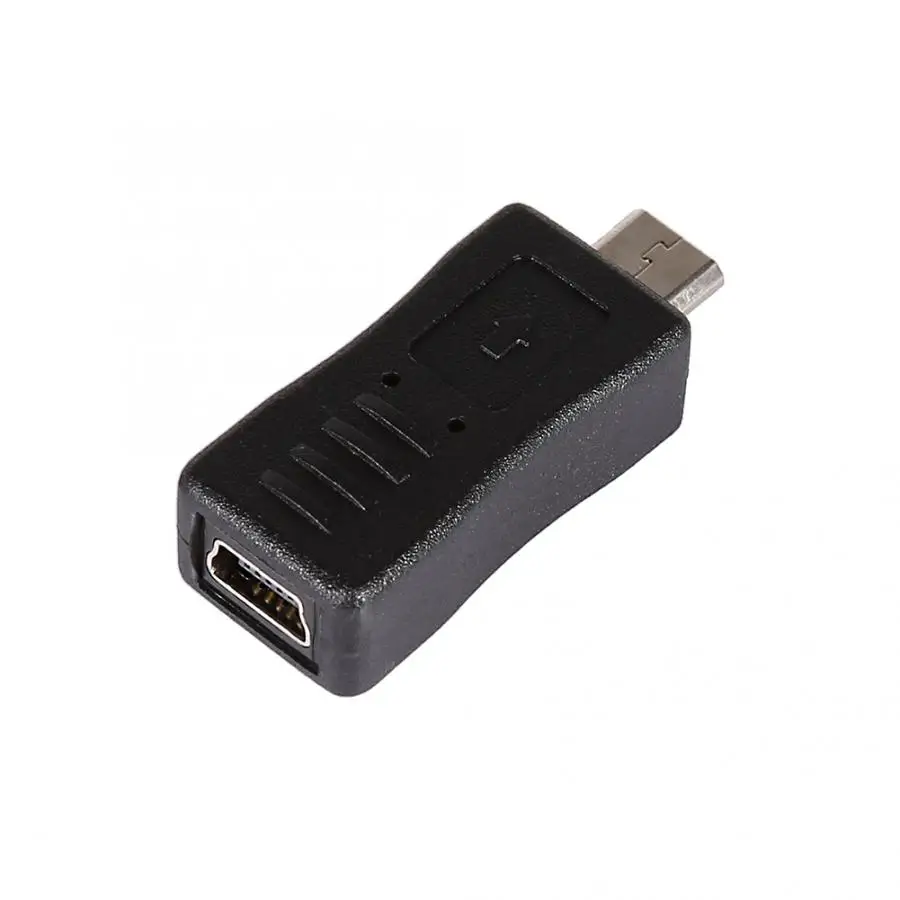 1 шт. Micro USB мужчина к Mini USB Женский хост-адаптер разъем для Andriod мобильных телефонов черный - Цвет: Черный