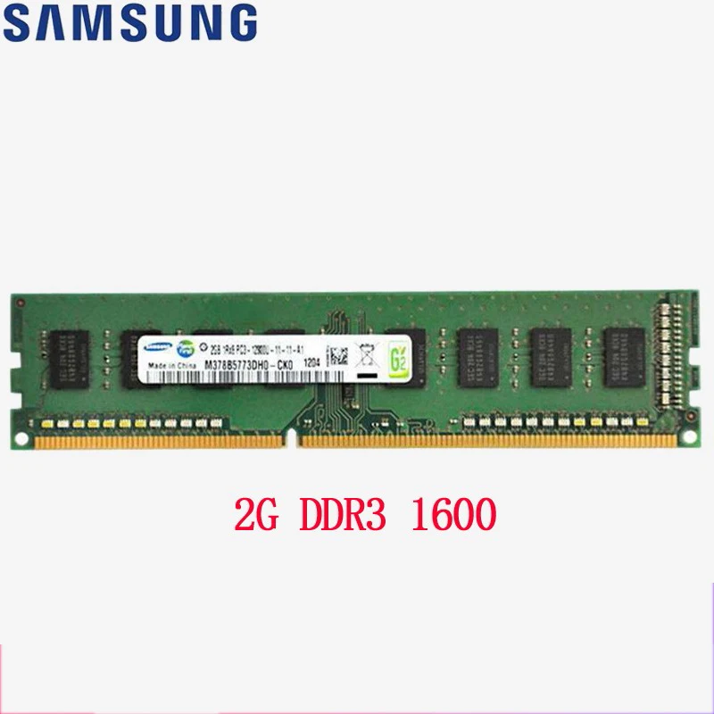 Память Samsung для ПК б/у модуль памяти настольного компьютера 2 ГБ DDR3 PC3 10600 1066 МГц 1333