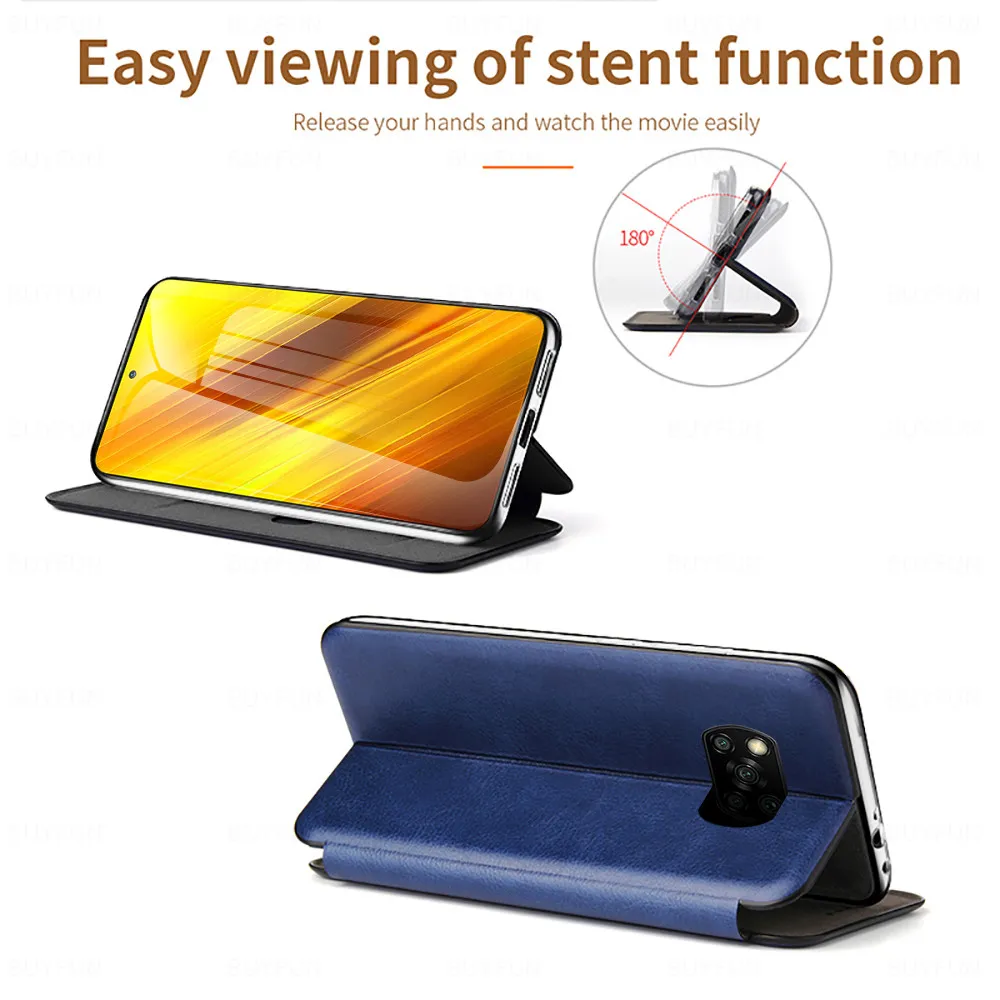 Leather Wallet Case Phone Case For Xiaomi Poco X3 NFC Pocophone X3 Pro