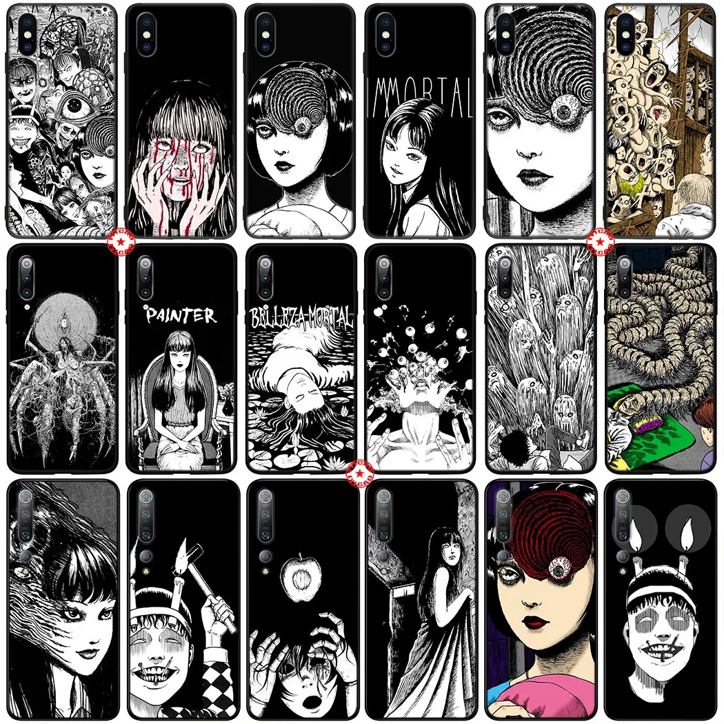 Y34 Junji Ito Tomie Horror Soft Silicone Case for Xiaomi Mi 6 8 9 10 Lite Pro SE Mix 2S MAX 3 F1 Phone Cover | Мобильные телефоны и