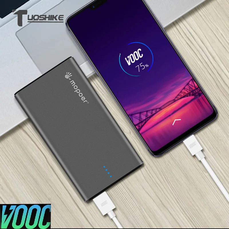 TUOSHIKE 10000mah power Bank 5V 4A Vooc быстрое зарядное устройство для Oneplus 7 5T 6 6T Oppo R15 R13 huawei Xiaomi samsung быстрое зарядное устройство