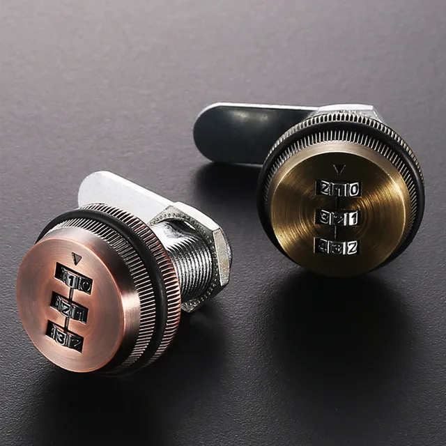 3 Számjegyű Kombinációs Jelszó Boxlock 20-30 Mm Intelligens Bütykös Kódzár Zinc Ötvözet A Postafiók Szekrény Ajtófájl - Image 2